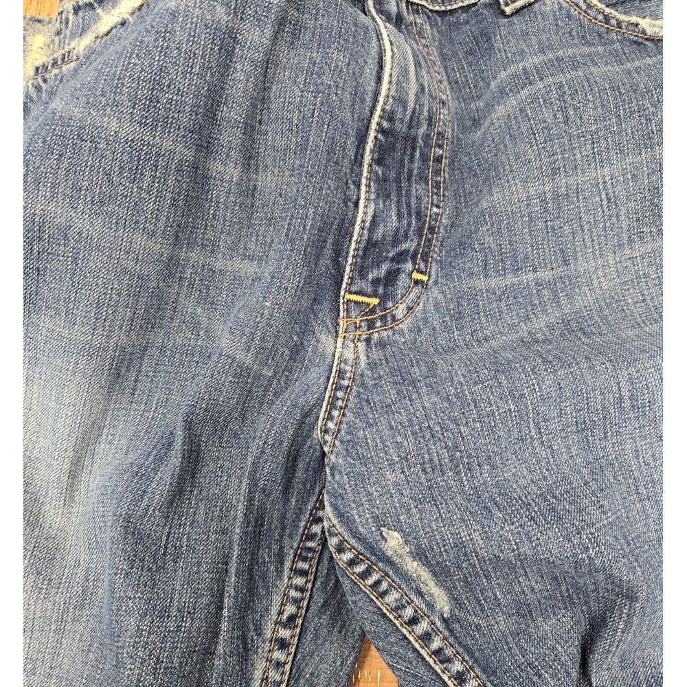 BKE Buckle Jeans Mens 34x33 Marshall Distressed Blue Straight Leg Boot Cut - Picture 3 of 12